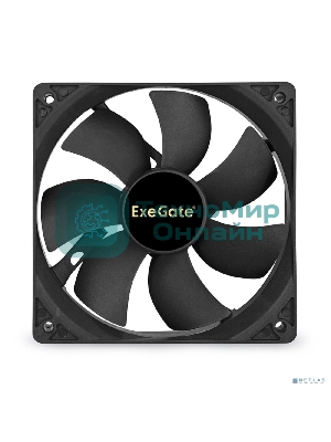 Вентилятор для корпуса ExeGate E12025H4P-PWM черный, 120 мм, 1500 об/мин, 24 дБ, 4 pin