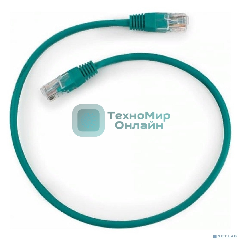 Патч-корд UTP Cablexpert PP12-0.5M/G cat.5e, 0.5м, литой, многожильный, зеленый