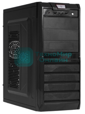 Компьютерный корпус Miditower ExeGate XP-329S-UNS400 (ATX, БП UNS400 с вент. 12см, 2*USB, аудио, черный)
