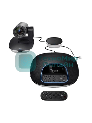 Веб-камера Logitech Group 1920x1080, 30 кадр/с, USB Type-A, микрофон (4 шт, шумоподавление), автоматическая фокусировка, автоосвещение, универсальное крепление, штатив в комплекте