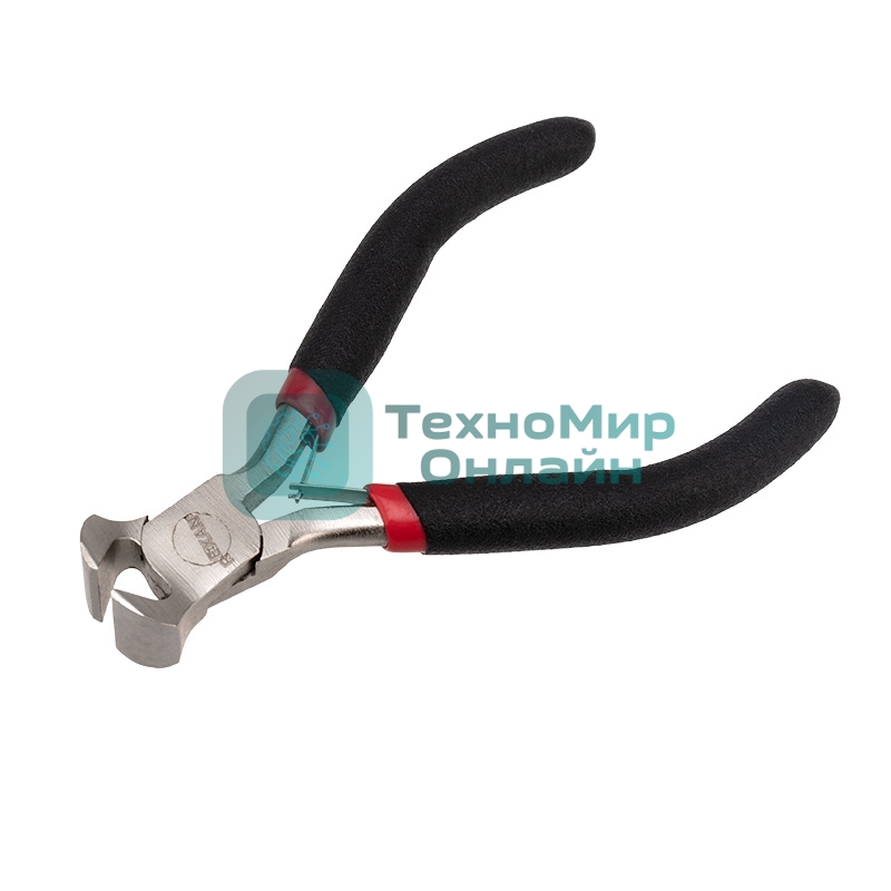 Кусачки торцевые Rexant Мини 100 мм никелированные, авторазжим, обливные рукоятки