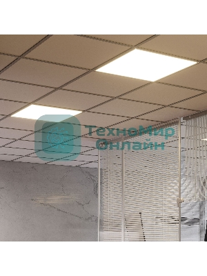 Светильник светодиодный Gauss MIR 595х595х50 35Вт 3500лм 4000К IP40 офисный встраив. накладной с рассеив. призма (аналог ЛВО)