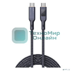 Кабель Aukey Nylon Braided 100w LCD 1m черный