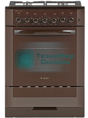 Плита комбинированная Gefest ПГЭ 6502-02 0045 коричневый, конфорок 4 газовых, духовка 55 л, 60 см x 85 см x 60 см