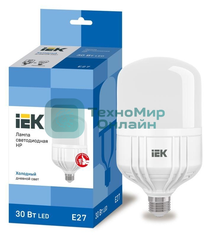 Лампа светодиодная IEK LLE-HP-30-230-65-E27 HP 30Вт 230В 6500К E27