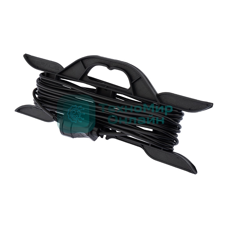 Удлинитель-шнур на рамке PROconnect ПВС 2х0.75, 10 м, б/з, 6 А, 1300 Вт, IP20, черный (Сделано в России)