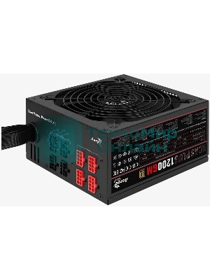 Блок питания Aerocool/Formula KCAS PLUS 1200GM V2, 1200Вт, 80 PLUS Gold, модульный, 140мм, черный