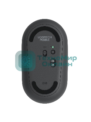 Мышь беспроводная Logitech Pebble M350 графитовый, 1000 dpi, радиоканал, Bluetooth, USB, кнопки - 3