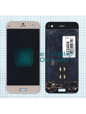 Дисплей для ZTE Blade S7 золотой