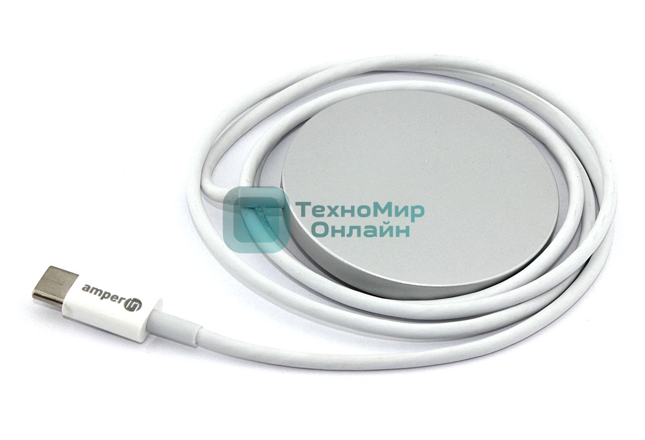 Беспроводное зарядное устройство Amperin 5V/3A, 9V/2A (Type-C 1m) 15W (YDS-TC015) белый