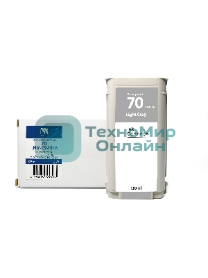 Картридж струйный NVPrint 70 (NV-C9451A) Light Gray для HP DesignJet Z2100/Z3100/Z3200/Z5200/Z5400 (130 мл) совместимый
