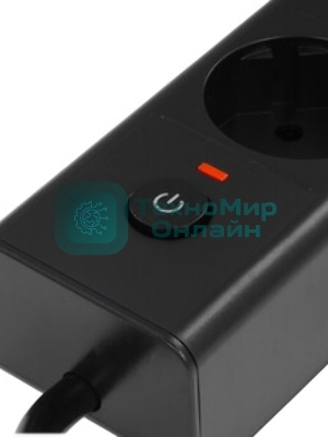 Сетевой фильтр Cablexpert Exnovo, EXN-4-CU2-B-2, 4р,16А, 1xType-C PD, 30Вт, 2хUSB, 2 м, ур. защиты 4+, черный, коробка
