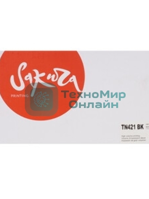Картридж лазерный Sakura TN421BK для Brother HL-8260DCW, DCP-8410, MFC-8690, черный, 3 000к.