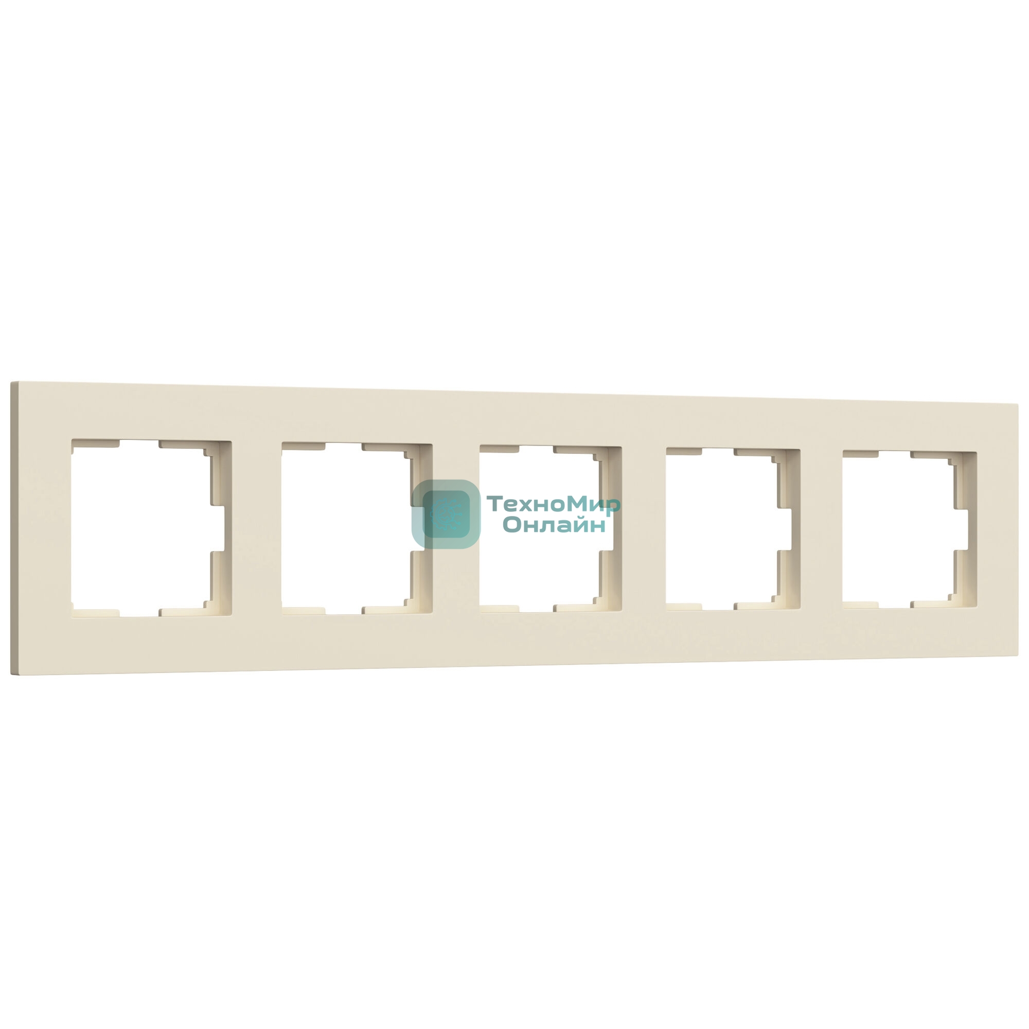Рамка на 5 постов Slab (айвори софт) W0052962