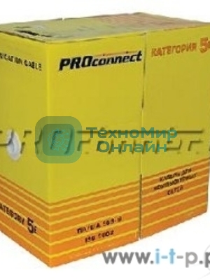 Кабель витая пара PROconnect UTP 4PR 24AWG, cat.5e наружный (OUTDOOR) (бухта 305 м)