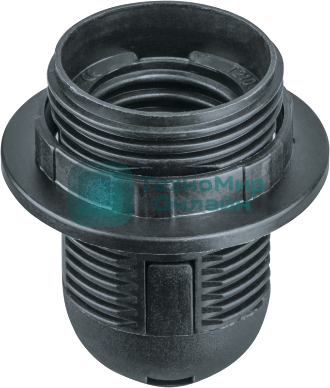 Патрон электрический Navigator NLH-PL-R1-E27-BL пласт. люстровый с кольцом