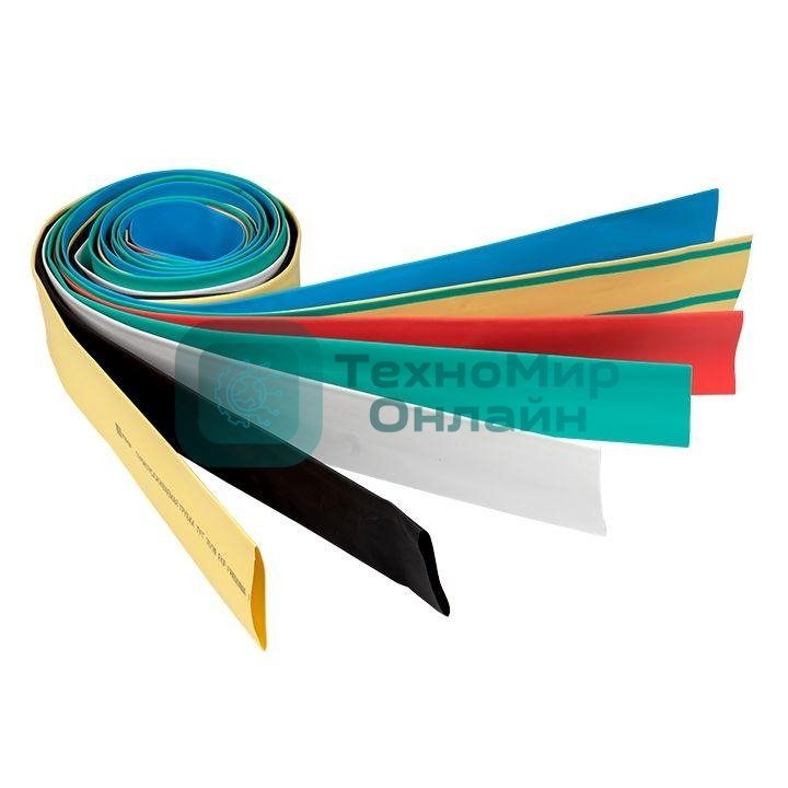 Набор трубок термоусадочных ТУТ 10/5; 12/6; 16/8; 20/10; 25/12.5; 30/15; 40/20 (7 цветов по 7шт 1м) PROxima EKF tut-n-1-r