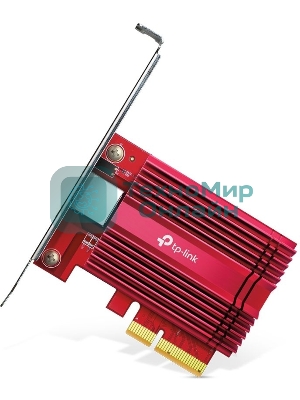 Сетевой адаптер 10 Gigabit PCI-E network adapter, 1 PCI Express 3.0 X4 interface, 1 100/1000/10000Mbps Ethernet port, come with Low-Profile and Full-Height Brackets