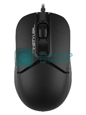 Мышь проводная A4Tech Fstyler FM12 черный, 1200 dpi, USB, кнопки - 3