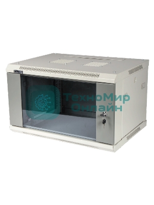Шкаф настенный серии Pro, 9U 600x450, стеклянная дверь