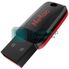 Флешка USB Netac U197 (NT03U197N-032G-20BK), 32Gb, USB 2.0, R/W 25/10, черный/красный