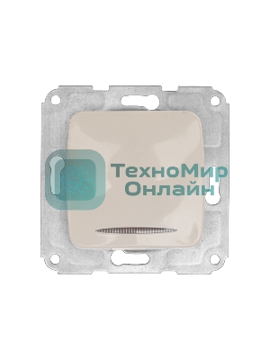 Выключатель Kranz DEA 1кл (инд) с/у 10А мех. бежевый (1/10/120)