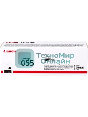 Картридж лазерный Canon 055 BK (3016C002) черный (2300 стр.) для Canon i-SENSYS серий MF740, LBP660