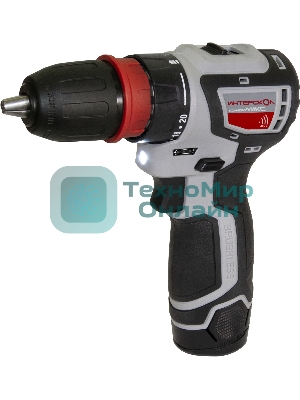 Дрель-шуруповерт ИНТЕРСКОЛ ДА-10/12В 36, 12 В, 2 Ач, 36 Нм, бесщеточный