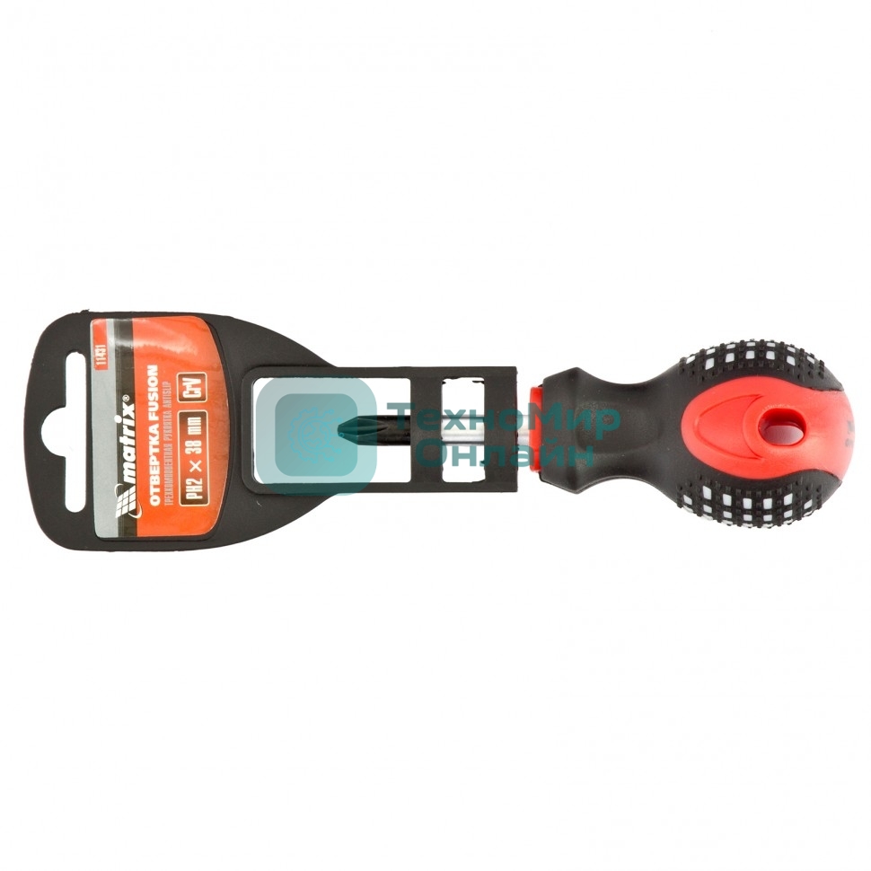 Отвертка Matrix Fusion, PH2 х 38 мм, CrV, 3-х компонентная рукоятка 