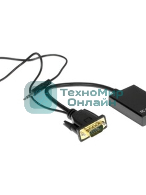 Переходник HDMI-VGA Cablexpert A-HDMI-VGA-02, 19M/15F, Jack3.5 аудиовыход
