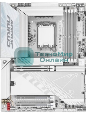 Материнская плата Gigabyte Z890 AORUS PRO ICE, LGA 1851, Intel Z890, 4xDDR5, 4xSATA, 5xM.2, 1xPCIe 5.0 x16, 1xPCIe 4.0 x4, 1xPCIe 4.0 x1, 2xUSB-C (Thunderbolt 4), 1x 5Gb LAN, 4xUSB-A 3.2 Gen 1, 2xUSB-A 3.2 Gen 2, 4xUSB-A 2.0, 2x3.5 мм, 7.1, ATX