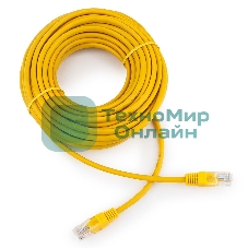 Патч-корд медный UTP Cablexpert PP10-10M/Y cat.5, 10м, литой, многожильный, желтый