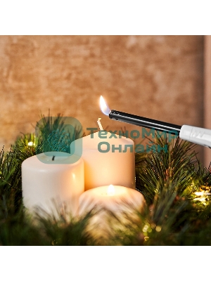 Бытовая газовая пьезозажигалка с классическим пламенем многоразовая (1 шт.) белая СК-306 Сокол