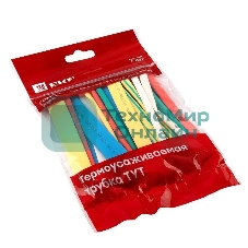 Набор трубок термоусадочных ТУТ 4/2; 6/3; 8/4; 10/5; 12/6 (7 цветов по 5шт 100мм) PROxima EKF tut-n-4-r