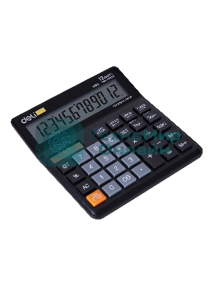 Калькулятор бухгалтерский Deli EM01120 черный 12-разр.