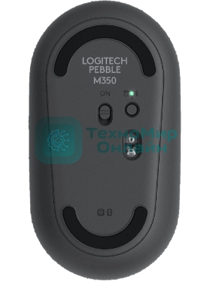 Мышь беспроводная Logitech Pebble M350 графитовый, 1000 dpi, радиоканал, Bluetooth, USB, кнопки - 3