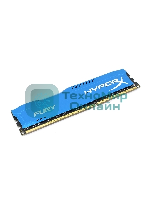 Оперативная память Kingston HyperX Fury Black Series, DDR3, 8Gb (1x8 GB), 1600 MHz, CL10, радиатор, черный