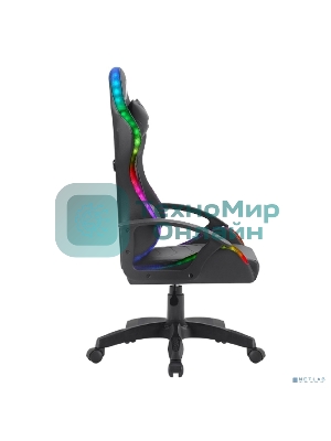 Кресло Defender Factor X RGB черный, экокожа, 120 кг