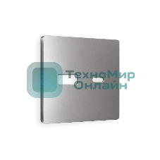 Лицевая панель ALFA (Сталь матовый) для розетки 2USB тип A+C QUANT AP5110