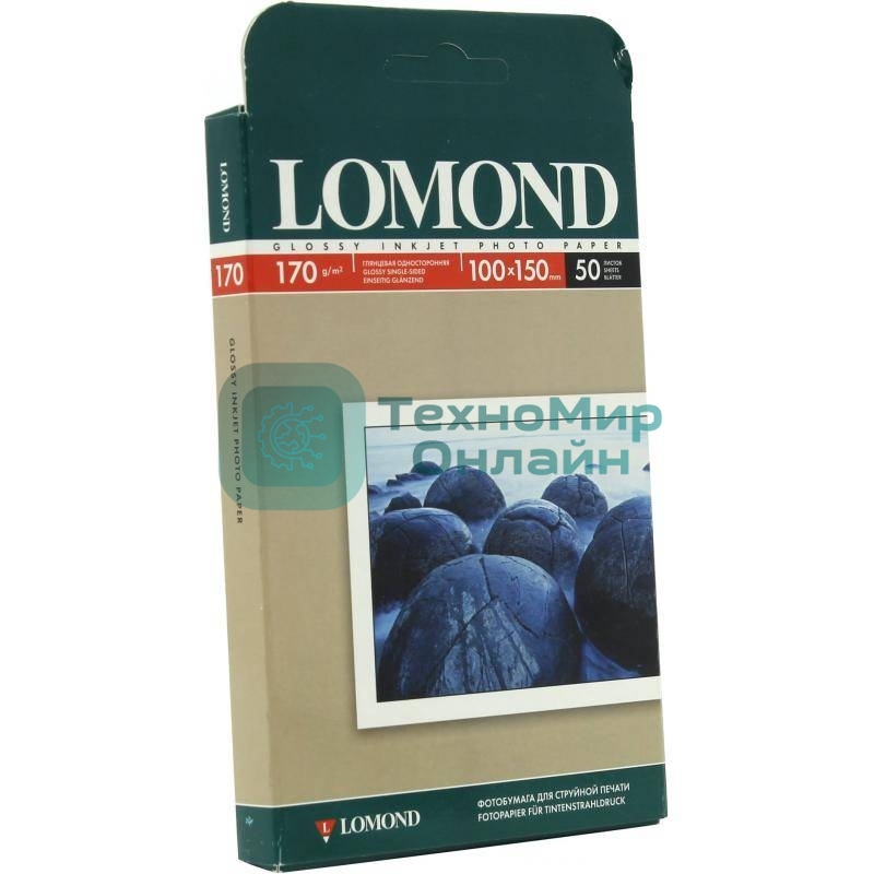 Фотобумага Lomond односторонняя, глянцевая, A6/170гр./50 листов