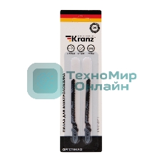 Пилка для электролобзика по оргстеклу Kranz T119BO 76 мм 12 зубьев на дюйм 4-20 мм фигурный рез (2 шт./уп.)