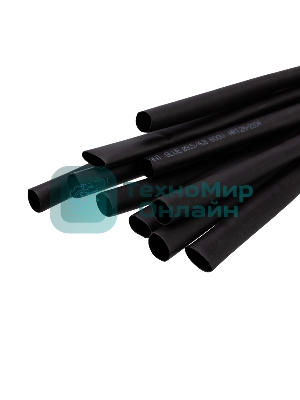 Трубка термоусаживаемая двухстенная клеевая Rexant 9.5/4.75мм (уп.10шт) по 1м черный