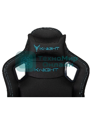 Кресло Knight Outrid Smile черный, экокожа, 120 кг, механизм качания