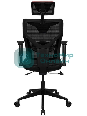 Кресло Aerocool GUARDIAN Champion красный, сетка, 150 кг, подголовник, регулируемые подлокотники, механизм качания, поясничная подушка