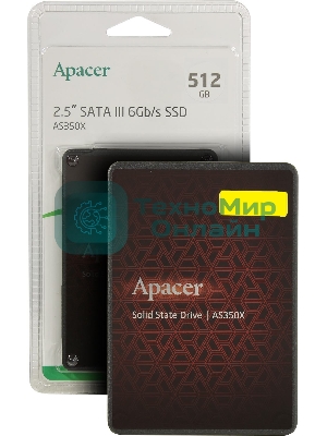 Накопитель SSD Apacer AS350X, 512Gb, 2.5