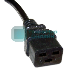 Шнур питания Lanmaster C19-C20, 3х1.5, 220В, 16А, черный, 0.5 м