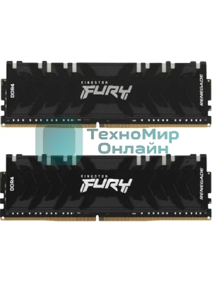 Оперативная память Kingston Fury Renegade, DDR4, 16GB (2x8GB), 3600MHz, CL16, DIMM, с радиаторами, серый/черный