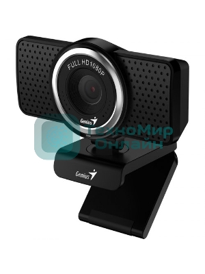 Веб-камера Genius eCam 8000 1920x1080, 30 кадр/с, USB Type-A, микрофон (шумоподавление), универсальное крепление
