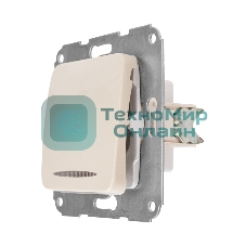 Выключатель Kranz DEA 1кл (инд) с/у 10А мех. бежевый (1/10/120)