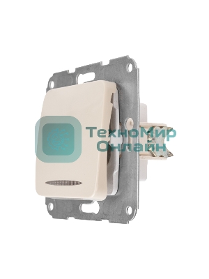 Выключатель Kranz DEA 1кл (инд) с/у 10А мех. бежевый (1/10/120)